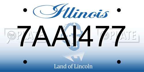 7AAI477 Illinois License Plate