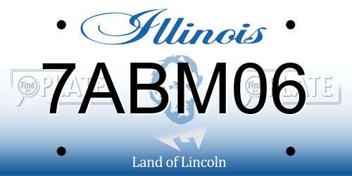 7ABM06 Illinois License Plate