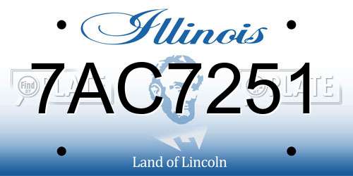 7AC7251 Illinois License Plate