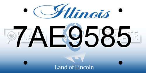 7AE9585 Illinois License Plate