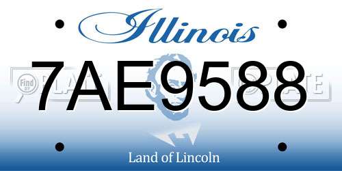 7AE9588 Illinois License Plate