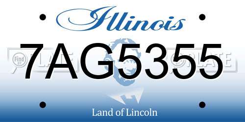 7AG5355 Illinois License Plate