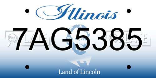 7AG5385 Illinois License Plate