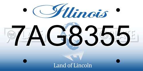 7AG8355 Illinois License Plate