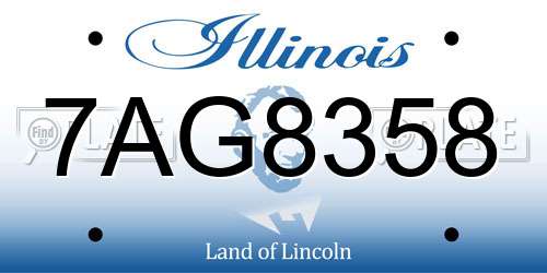 7AG8358 Illinois License Plate