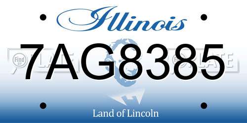 7AG8385 Illinois License Plate