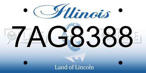7AG8388 Illinois License Plate