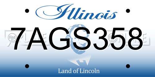 7AGS358 Illinois License Plate