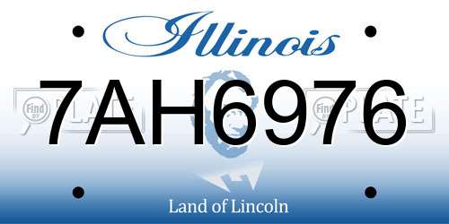 7AH6976 Illinois License Plate