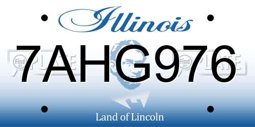 7AHG976 Illinois License Plate
