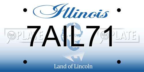 7AIL71 Illinois License Plate