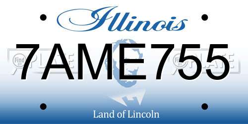 7AME755 Illinois License Plate