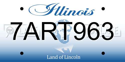 7ART963 Illinois License Plate