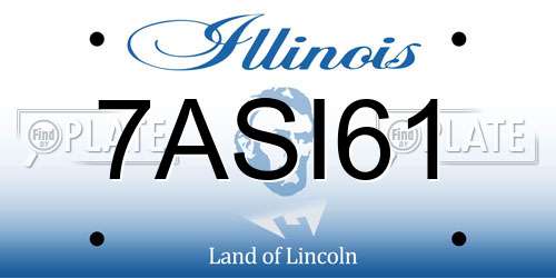 7ASI61 Illinois License Plate