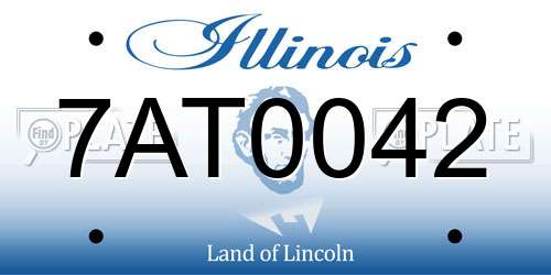 7AT0042 Illinois License Plate