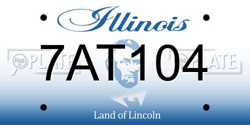 7AT104 Illinois License Plate