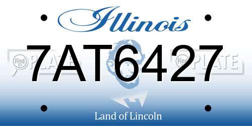 7AT6427 Illinois License Plate