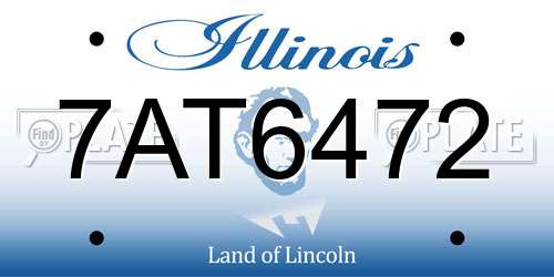 7AT6472 Illinois License Plate