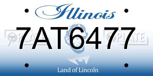7AT6477 Illinois License Plate