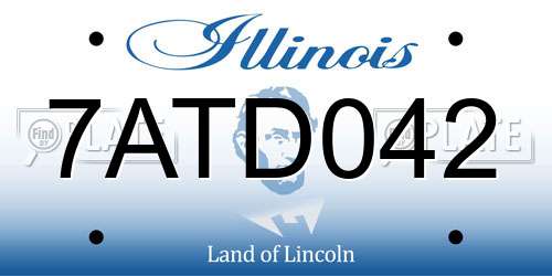 7ATD042 Illinois License Plate