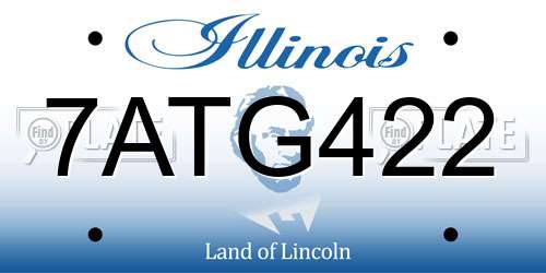 7ATG422 Illinois License Plate