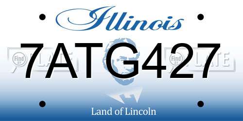 7ATG427 Illinois License Plate