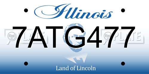 7ATG477 Illinois License Plate