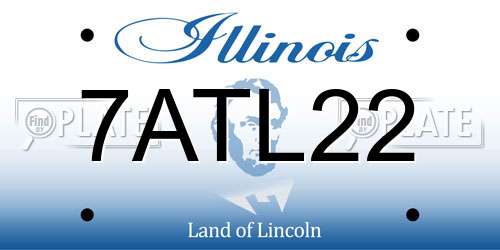 7ATL22 Illinois License Plate