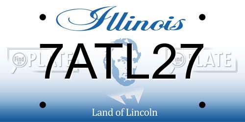 7ATL27 Illinois License Plate