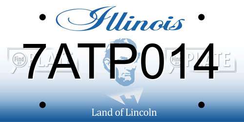 7ATP014 Illinois License Plate