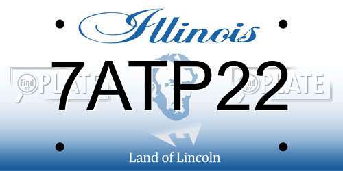 7ATP22 Illinois License Plate