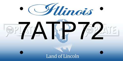 7ATP72 Illinois License Plate