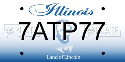 7ATP77 Illinois License Plate