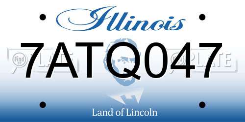 7ATQ047 Illinois License Plate