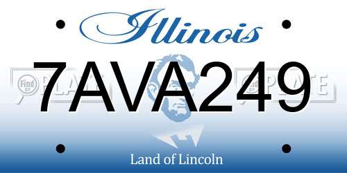 7AVA249 Illinois License Plate