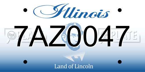 7AZ0047 Illinois License Plate