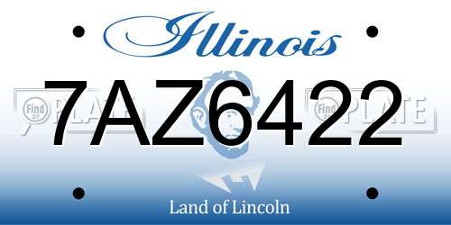7AZ6422 Illinois License Plate