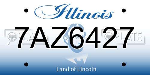 7AZ6427 Illinois License Plate