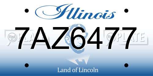 7AZ6477 Illinois License Plate