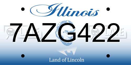 7AZG422 Illinois License Plate