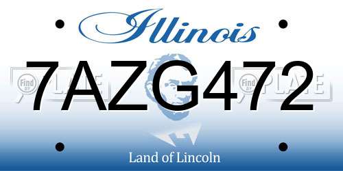 7AZG472 Illinois License Plate