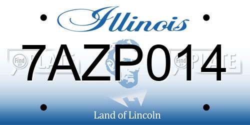 7AZP014 Illinois License Plate