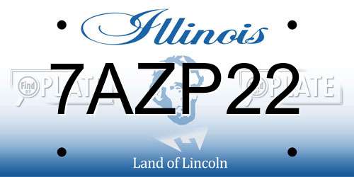 7AZP22 Illinois License Plate