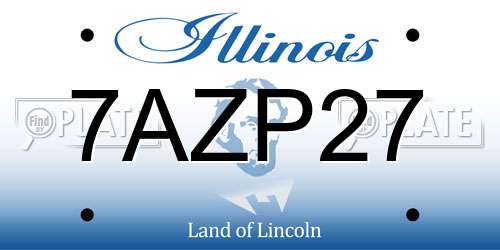 7AZP27 Illinois License Plate
