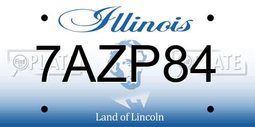 7AZP84 Illinois License Plate