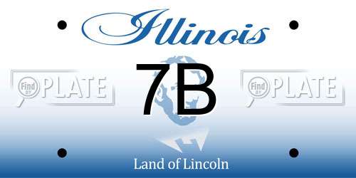 7B Illinois License Plate
