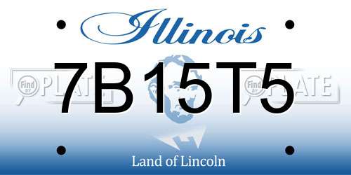 7B15T5 Illinois License Plate