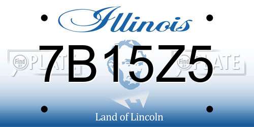 7B15Z5 Illinois License Plate
