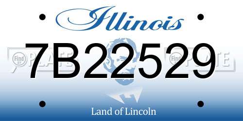 7B22529 Illinois License Plate