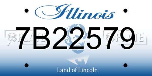 7B22579 Illinois License Plate